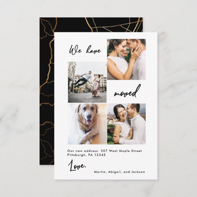 Modern Change of Address Moving Announcement Photo (Front/Back)