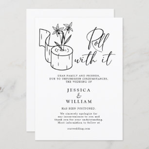 Modern Change of Date Postponed Cancelled Event Invitation