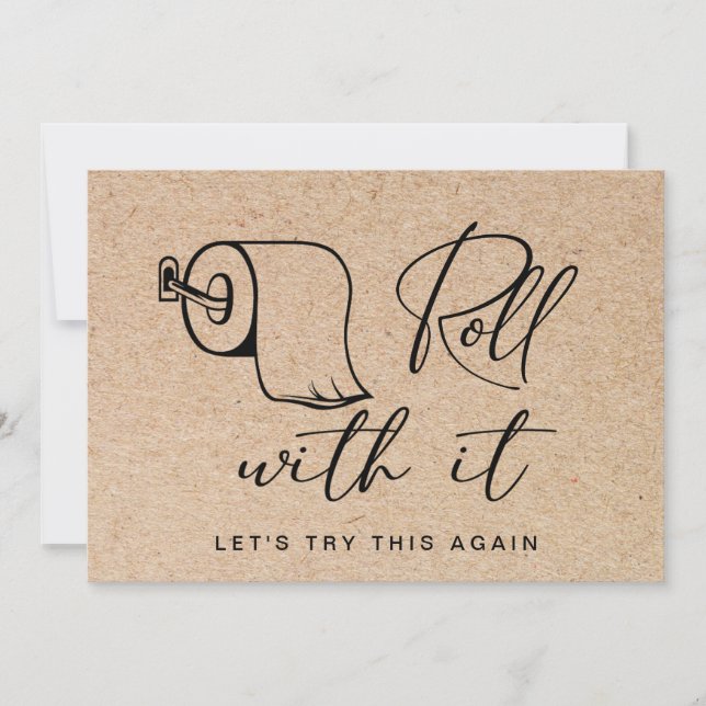 Modern Change of Date Postponed Cancelled Event Invitation (Front)