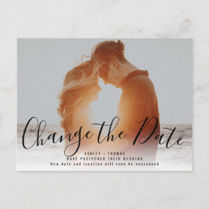 Modern Change the date   Upload your photo Postcard