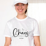 Modern Chaos Coordinator  T-Shirt<br><div class="desc">Embrace organised chaos with our Modern Chaos Coordinator T-Shirt. In sleek black and white, this design is perfect for the maid of honour or any event planner extraordinaire. Add a touch of sweetness with a hint of pink to celebrate their invaluable role in orchestrating the perfect day. It's a cute...</div>