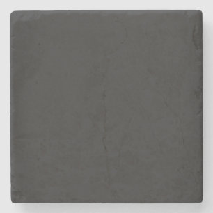 Modern Charcoal Black Customisable Stone Coaster