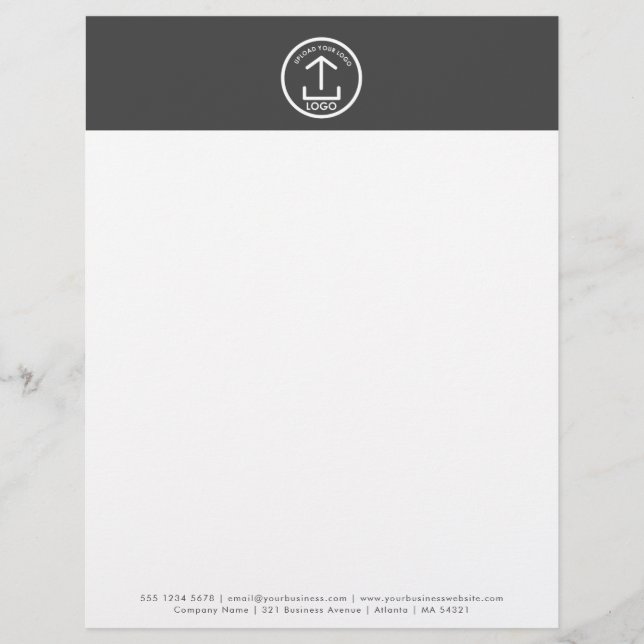 Modern Charcoal Corporate Business Logo Letterhead (Front)
