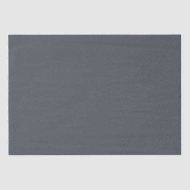Modern Charcoal Grey  Plain Solid Colour Tissue Paper (Front)
