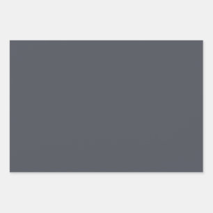 Modern Charcoal Grey  Plain Solid Colour Wrapping Paper Sheet