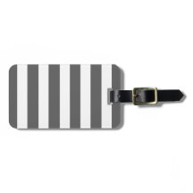 Modern Charcoal Grey White Stripes Pattern