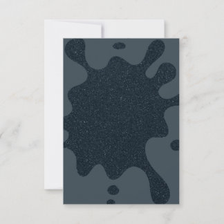 Modern Charcoal Inkblot RSVP Card – Customisable