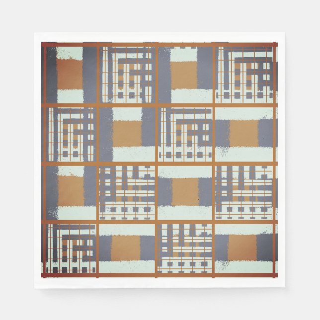 Modern Charcoal Square Napkin (Front)