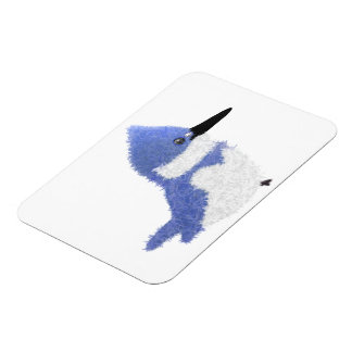 Modern charming belted kingfisher magnet