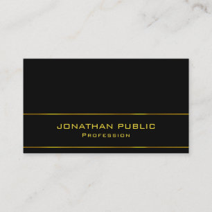 Modern Charming Black Gold Template Elegant Trendy Business Card