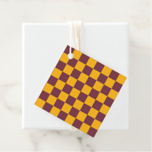 Modern Check Team Spirit School Colours College Fu Favour Tags