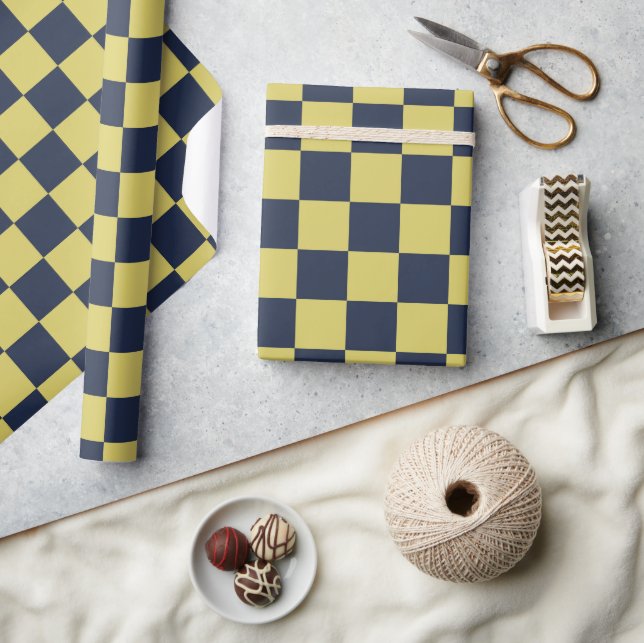 Modern Checkered Pattern Wrapping Paper Roll (Crafts)