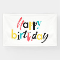 Modern, cheerful design of "Happy Birthday"