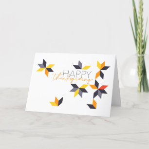Modern, cheerful design of Happy Thanksgiving Holiday Card
