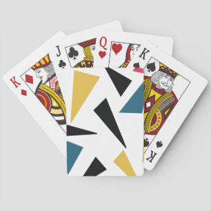 Modern, cheerful, fun, vibrant geometric pattern playing cards