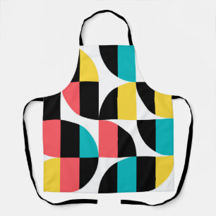 Modern cheerful geometric illustration pattern apron