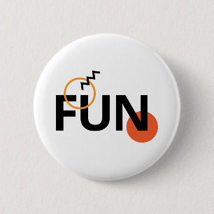 Modern, cheerful, lively, cool, trendy design Fun 6 Cm Round Badge