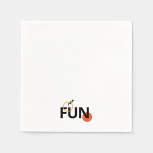 Modern, cheerful, lively, cool, trendy design Fun Napkin