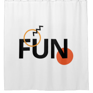 Modern, cheerful, lively, cool, trendy design Fun Shower Curtain