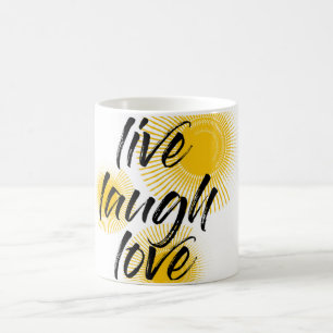 Modern, cheerful, trendy design Live Laugh Love Coffee Mug