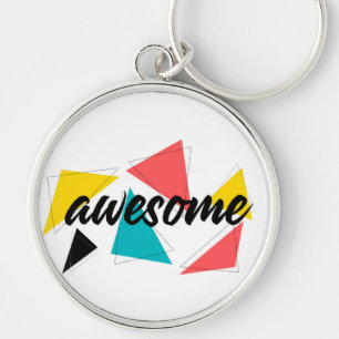 Modern, cheerful, trendy urban design of "Awesome" Key Ring