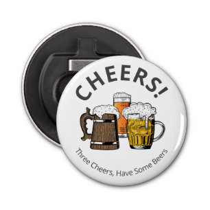 Modern CHEERS Cartoon Beers Customisable Bottle Opener