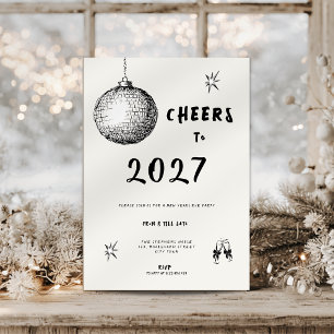 Modern Cheers to New Year's Eve 2027 Party Invitation