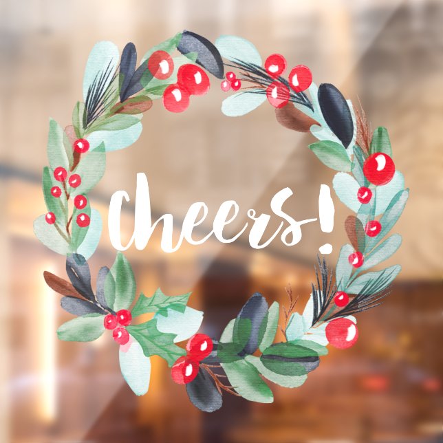 Modern cheers watercolor wreath script (Sheet 2)