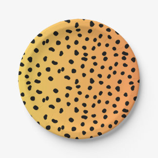 Modern Cheetah Print  Paper Plate