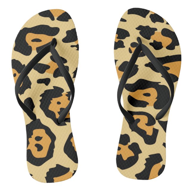 Modern Cheetah Spots Pattern Thongs (Footbed)