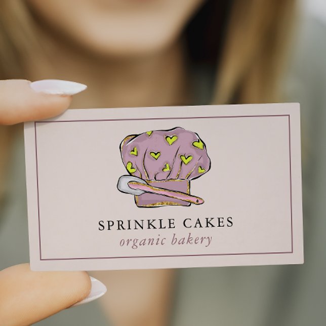 Modern Chefs Baker Hat Bakery  Business Card (Creator Uploaded)