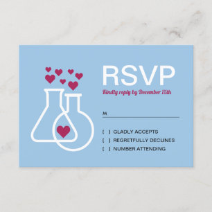Modern Chemistry Heart Wedding RSVP