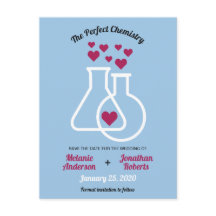 Modern Chemistry Heart Wedding Save The Date