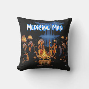 Modern Cherokee Medicine Man Cushion