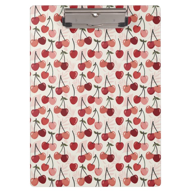 Modern Cherry Pattern Clipboard (Front)