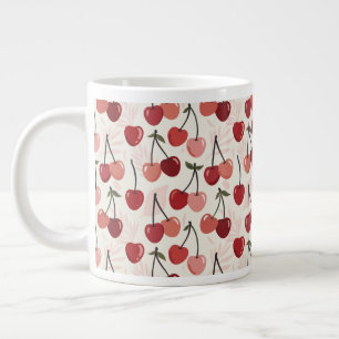 Modern Cherry Pattern Large Coffee Mug