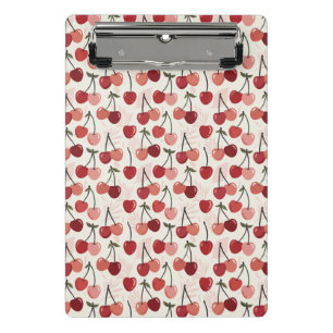 Modern Cherry Pattern Mini Clipboard