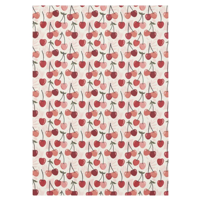 Modern Cherry Pattern Tablecloth (Front)