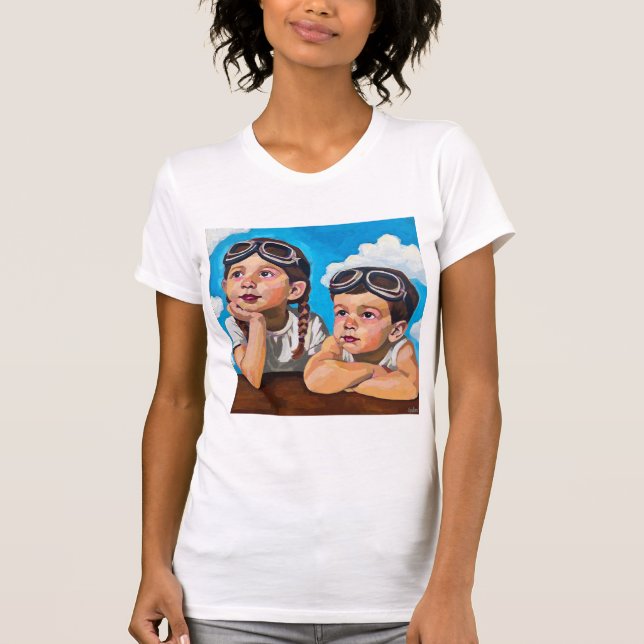 Modern Cherub Painting - Rembrandt Inspired Art T-Shirt (Front)