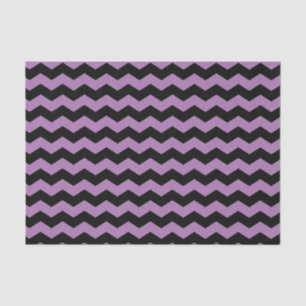 Modern Chevron Black and Purple Pattern Tissue Paper