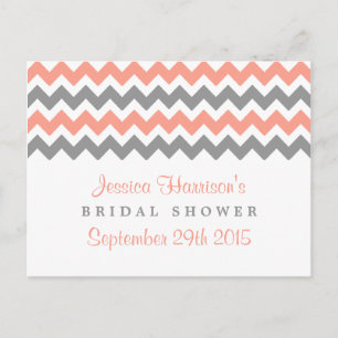 Modern Chevron Bridal Shower Recipe Cards