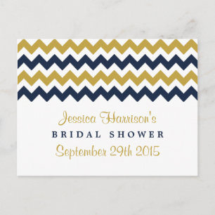 Modern Chevron Bridal Shower Recipe Cards