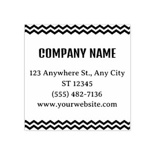 Modern Chevron Business Return Address Corporate Rubber Stamp