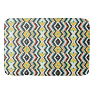 modern chevron Geometric pattern Bath Mat
