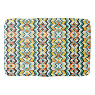 modern chevron Geometric pattern Bath Mat