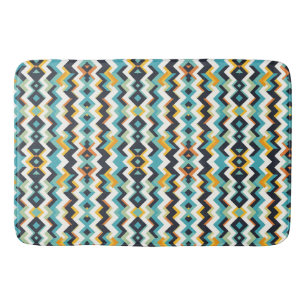 modern chevron Geometric pattern Bath Mat