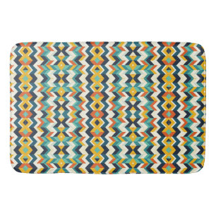modern chevron Geometric pattern Bath Mat