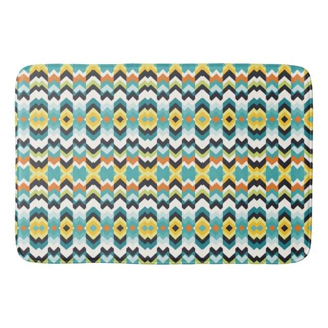 modern chevron Geometric pattern Bath Mat (Front)