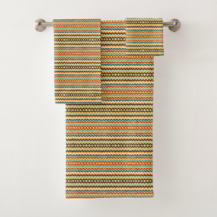 modern chevron Geometric pattern Bath Towel Set