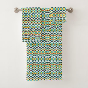 modern chevron Geometric pattern Bath Towel Set